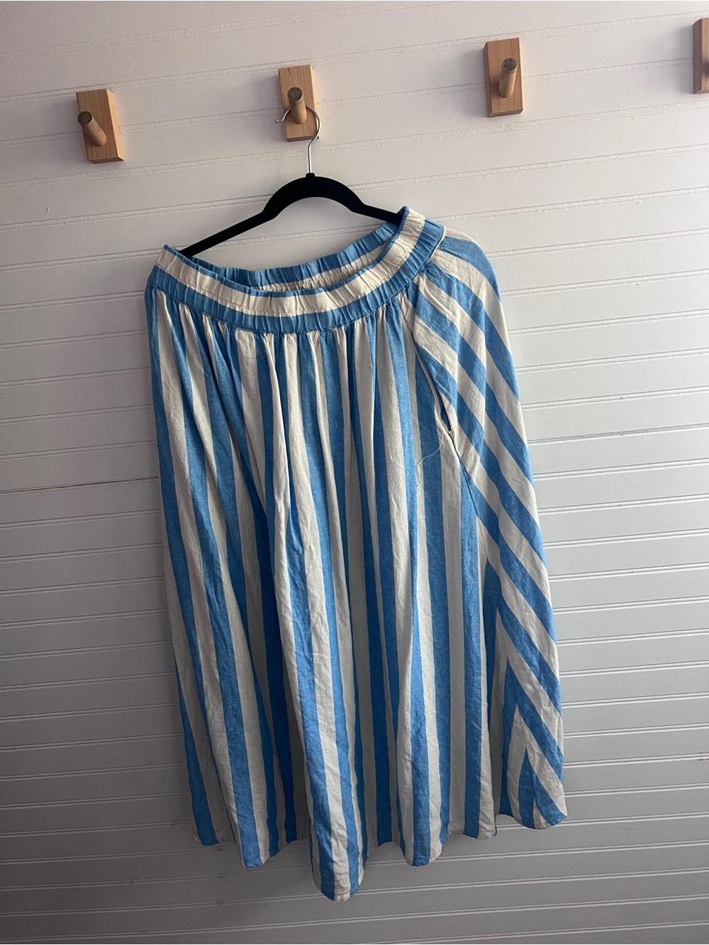 Target Blue and White Striped A-Line Skirt